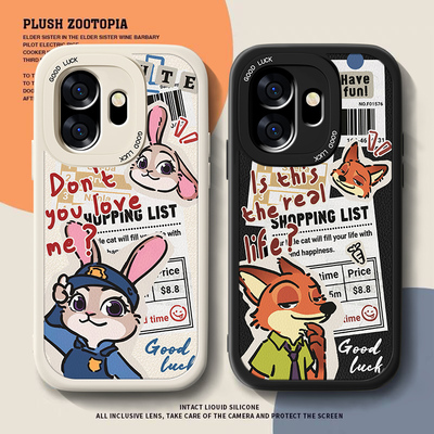 适用疯狂尼克一加15T手机壳新款1+15t卡通小羊皮oppo男女软外壳oneplus全包防摔PLZ110动物城专用保护套