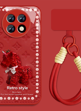 玫瑰小马适用红米note9手机壳女可爱RedmiNote9pro新款新年+红色Note9por小众5g保护套全包防摔挂绳外壳
