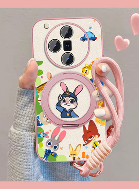 适用动物城朱迪oppofindx7手机壳女卡通x7pro新款可爱x7ultra磁吸小羊皮0pp0保护套pr0全包防摔挂绳外壳