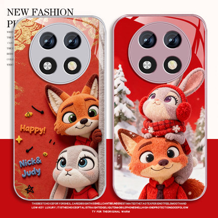 适用尼克朱迪oppoa1pro手机壳男卡通a2por新款动漫a1x高级感K11X钢化玻璃A1PRO防摔0pp0保护套a1活力版情侣