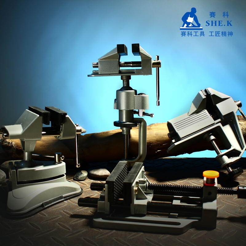 包邮 平口钳 平口台虎钳 高精度 铝合金平推式桌虎钳 夹持小台钳