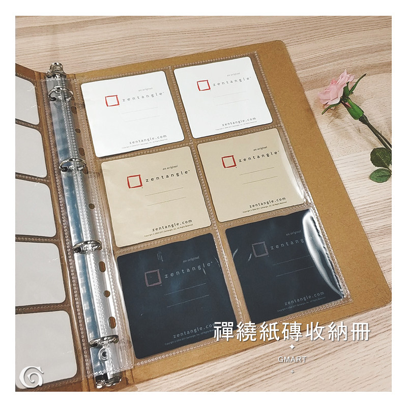 禅绕画纸砖收纳册包邮 水彩小画圆形六角活页 高透明优等环保材质