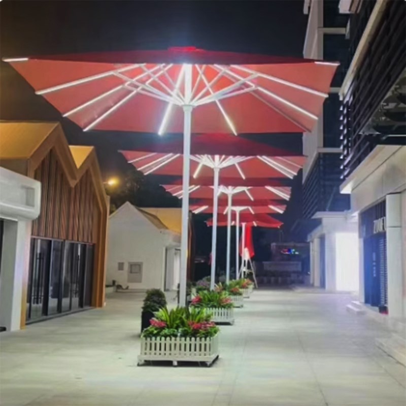 大型遮阳伞抗风星光大伞5米7米太阳伞工程酒店商铺商户外用庭院伞