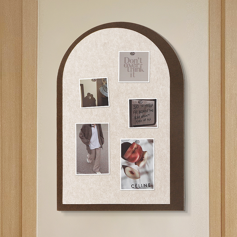 拱门毛毡板拍立得照片墙背景板相片墙展示墙墙面装饰高级感羊毛毡