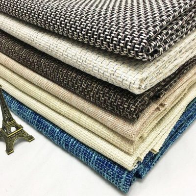 四季粗麻布涤棉耐磨防滑加厚沙发布料纯色家居棉麻沙发垫套面料