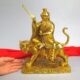 铜张天师坐像摆件大号骑虎张道陵明大帝铜像工艺品摆件