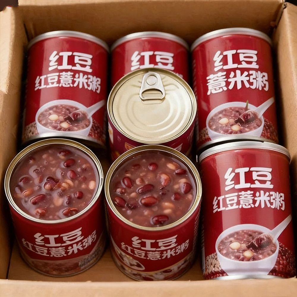 特价6大罐】红豆薏米粥薏仁红豆羹即食红豆八宝粥懒人早餐速食粥