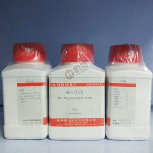 MRS肉汤培养基 200g/瓶 杭州微生物 M0340北京陆桥250g