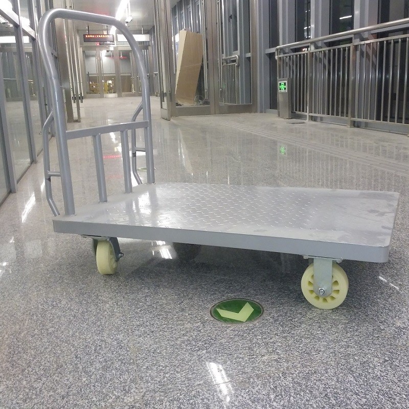 全钢平板车 库房拉货工具推车间货物搬运车重型折叠手推载800kg