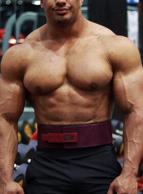 PR轮子哥新款紫色力量举深蹲硬拉杠杆扣高度支撑保护健身训练腰带