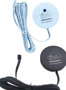 总控3P智能语音控制开关12/24V5a黑白色无需网络即插即用极性-S+