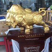 奋斗牛铜雕摆件 纯铜牛 大型铜雕牛 现货供应旺市华尔街牛摆件