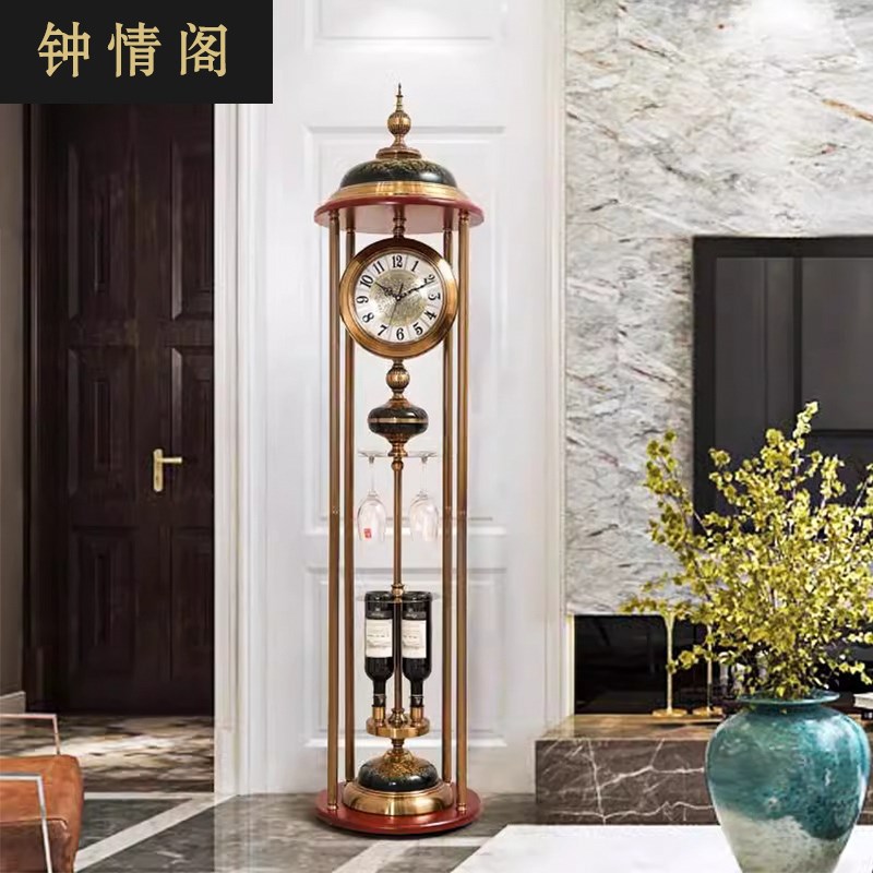轻奢欧式落地钟客厅立式钟表x时钟台式摆件家用时尚摆钟座钟石英