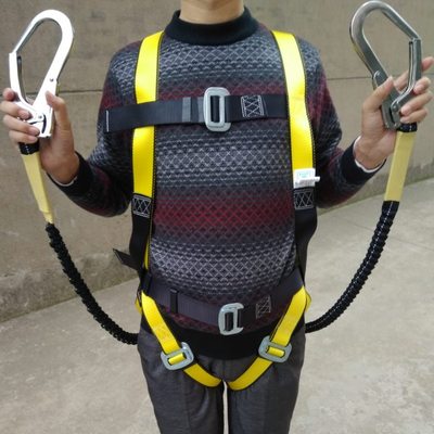 祥泰弹力绳空作业安全带 五点式全身安全带 欧盟CE认证