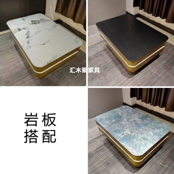 网红商用ktv茶几专用酒吧发光大理石岩板玻璃不锈钢轻,商业/办公家具,酒吧桌,淘宝优惠券,粉丝福利购,淘宝优惠卷