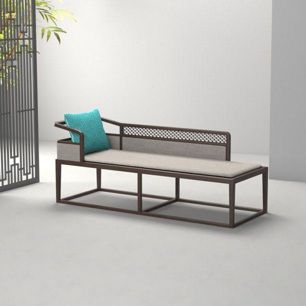 新中式现代客厅乌金木贵妃沙发美人塌贵妃榻休闲躺椅家具禅意整装