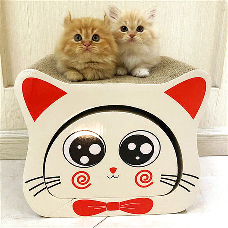 大眼睛猫头两件套猫抓板瓦楞纸猫窝小猫咪磨爪子用品玩具耐磨立式