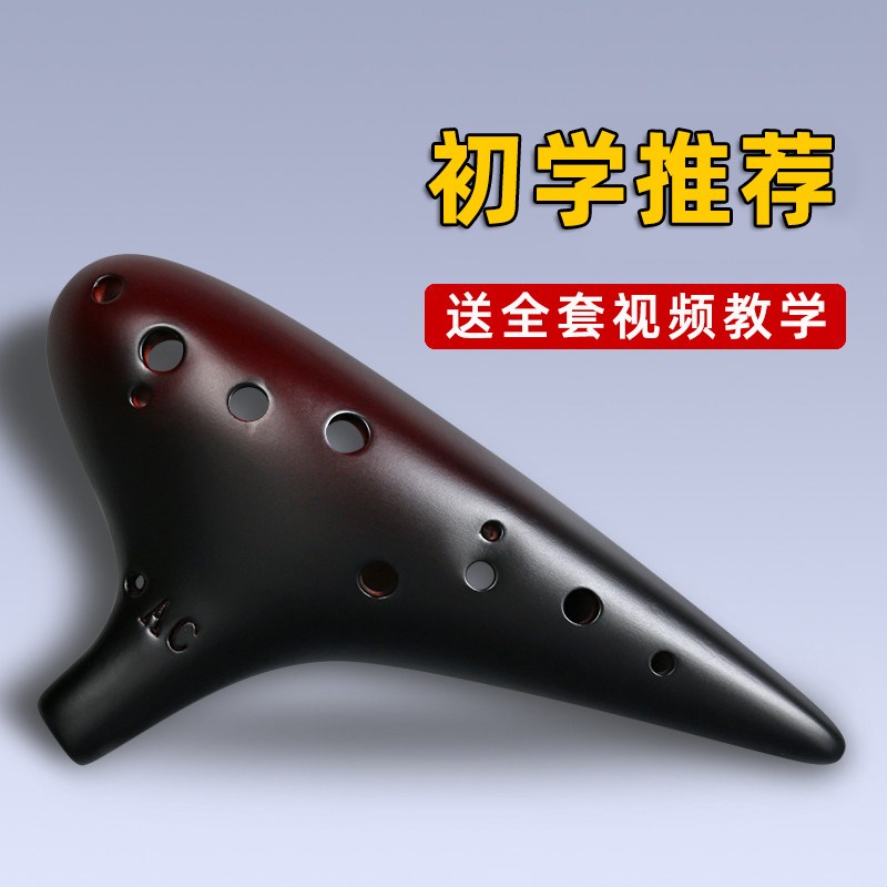 陶笛12孔初学者入门松音中音C调十二孔AC专业六陶埙学生儿童6乐器