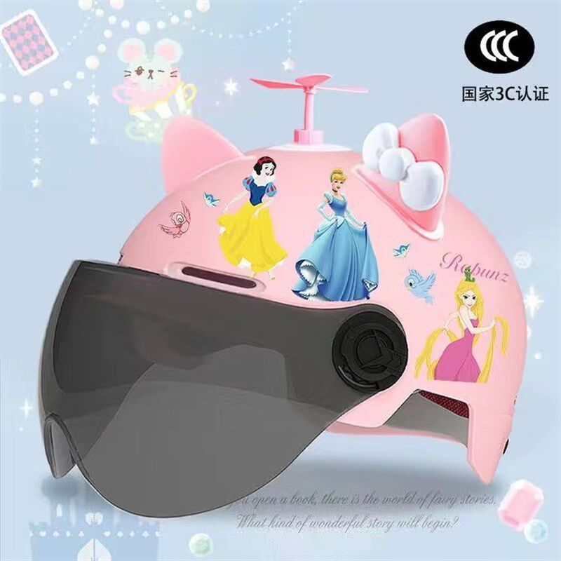 儿童头盔可爱女孩艾莎公主3C认证电动车夏季宝宝爱莎女童安全帽