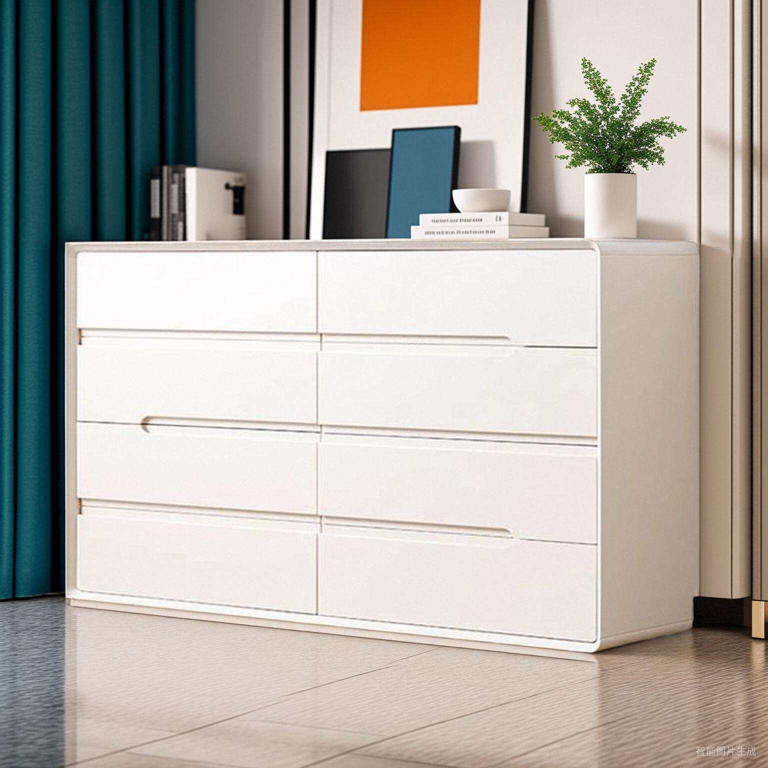 J^五斗柜客厅靠墙实木奶油风八斗储物柜简约现代轻奢卧室床尾收,电子元器件市场,其它元器件,淘宝优惠券,粉丝福利购,淘宝优惠卷