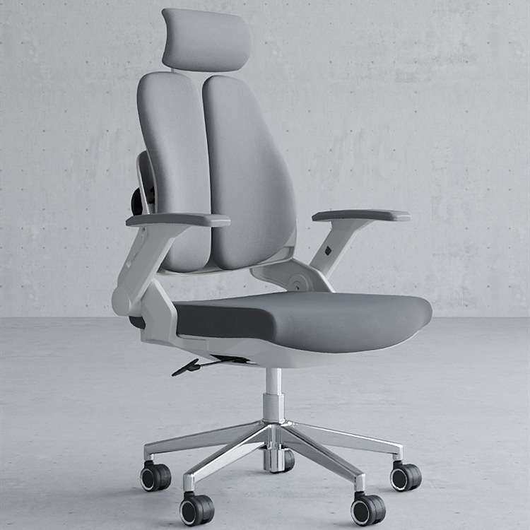 丰美喜扬揉腰爽背双背黑皮午休可躺办公转椅上翻扶手椅盟