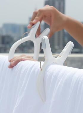 ?161921衣00多功能塑料晾夹家N用个大号被单夹子防风无痕软胶袜夹