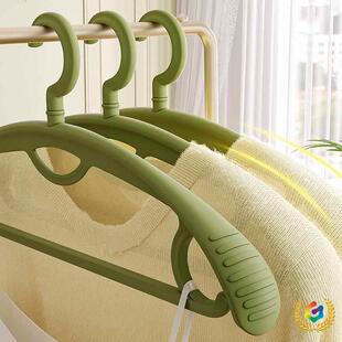 ?加厚加痕宽衣无防滑晾凉衣Fh($p&aq料撑架子新款宽肩衣架宿舍收