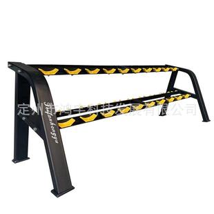 健身房商用钢制哑铃套装电镀钢哑铃架子组合十对电镀圆钢哑铃