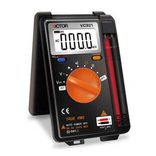 胜利仪器VICTOR卡片型袖珍自动量程数字万用表VC921轻薄便携防烧