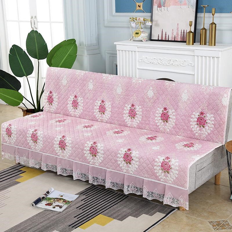 全盖三人可折叠懒人沙发床罩四y季通用防滑老式实木布艺沙发垫整