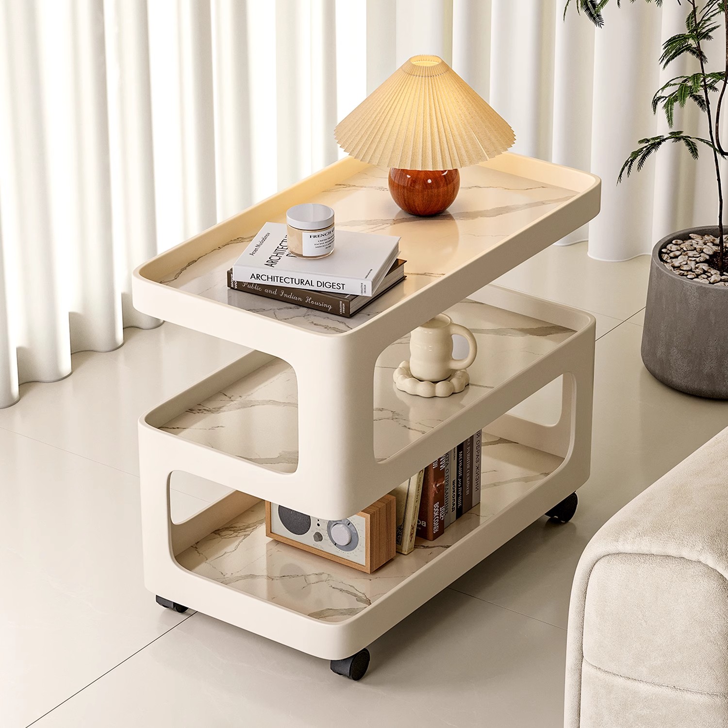 轻奢沙发边几侧边柜边柜高级感可移动H现代茶几小桌子置物架床头