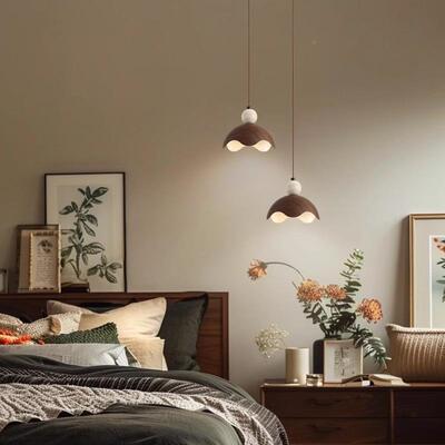 中古升卧室床头吊灯中式复古诧寂风黄石自洞动降小胡吊线777灯桃