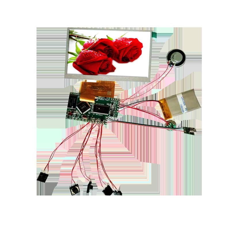 4.3寸视频机芯可定制配件新年节日通用MP4音乐贺卡专用机芯屏幕