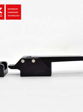 工厂直销SK1-093-1B锌合金门锁黑色把手锁隔音箱试验箱迫紧门把手