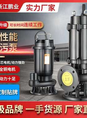 厂家50WQ潜水泵380v扬程30米抽水泵农用灌溉浇菜地温岭水泵