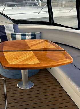 高光油漆桶形柚木桌面台面45x60/50x70/61x94cm 游艇房车船舶配件