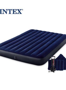 INTEX64765双人充气床气垫床套装冲气床垫配手泵枕头户外床152cm