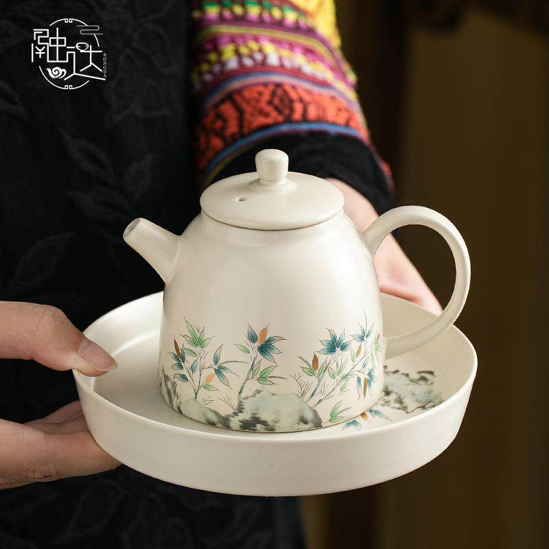 茶壶泡茶壶陶瓷茶壶泡茶家用大容量套装户外单壶一人茶壶高档中式