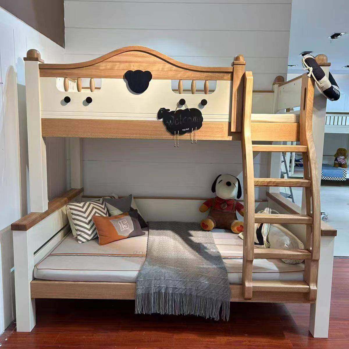 加厚全实木红檀木樱桃木套白系列高低床小户型儿童床木蜡油双层床,机械设备,其他机械设备,淘宝优惠券,粉丝福利购,淘宝优惠卷