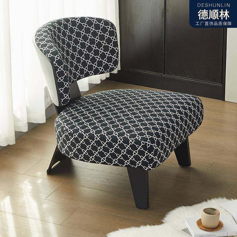 北欧设计师单人椅老虎椅黑白格子单人沙发轻奢客厅书房简约休闲椅,收纳整理,烫衣板及配件,淘宝优惠券,粉丝福利购,淘宝优惠卷