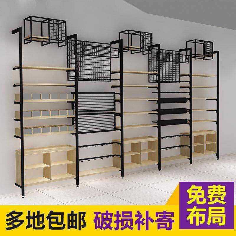 名创货架优品靠墙边柜饰品店十元店高柜精品店服装文具店展示架