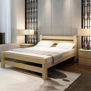 简约轻奢实木床双人原木1.8米主卧室1.5m储物高箱床儿童床储物床