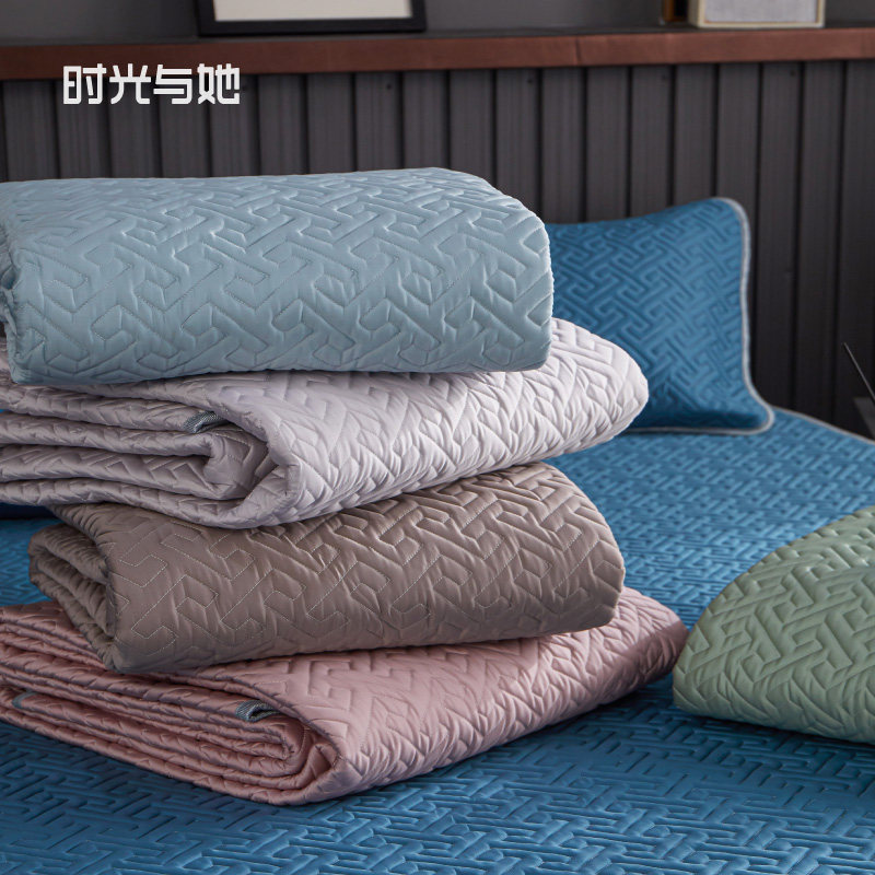 60支天丝泰国乳胶凉席三件套1.8m床1.5米2可机洗折叠冰软席子夏季