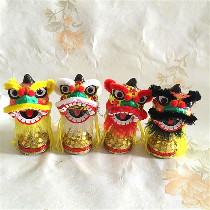 小醒狮摆件舞狮子狮头家居桌面生日蛋糕摆设新年春节公司会议礼品