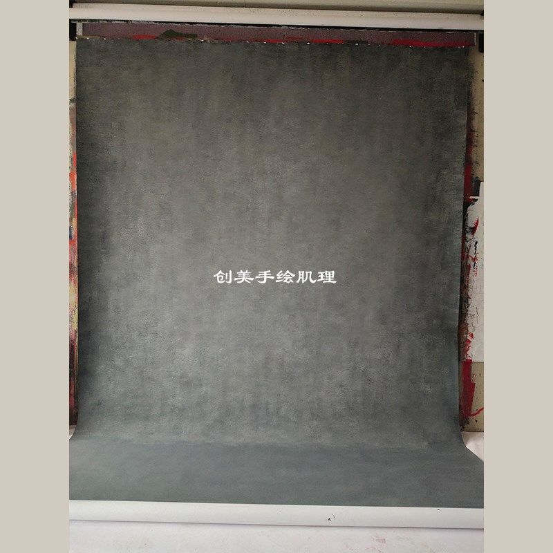 影楼室内高端背景婚纱油画拍照写真摄影灰色油画肌理手绘肌理墙
