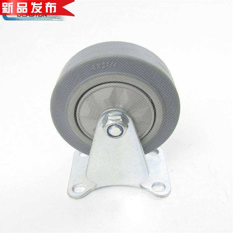静音耐磨工业4寸橡胶轮子2万向手推小车拖车固定脚轮定向轮子