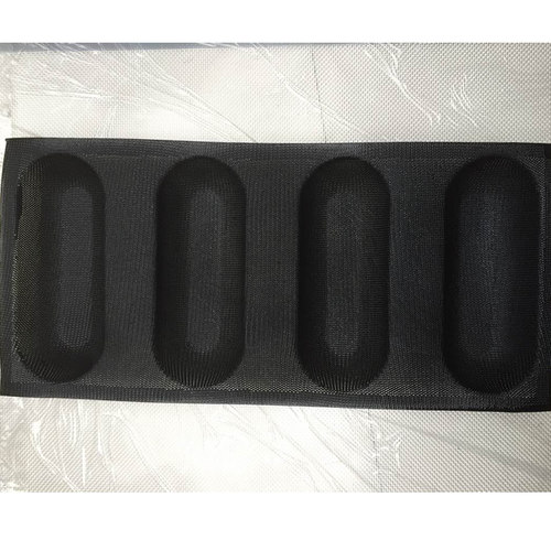 新款赛百味风味面包用模具 190X400MM 4联硅胶面包法棍烘焙用模具
