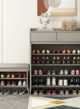 入新款鞋多层鞋口柜门家用玄关柜户LKS门简易客厅可坐式换凳组合