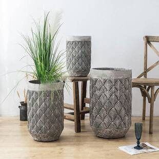 家直F99079-1销厅落创意特大厂花盆客酒店复地古绿植办公室大口径