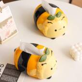 创意黄765桃蜜蜂纸盒家用客厅巾茶几陶纳瓷抽纸盒高感纸巾收盒级